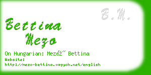 bettina mezo business card